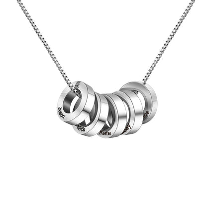 Custom Beaded Name Necklace for Men - Stainless Steel Minimalist Jewelry with Engraving