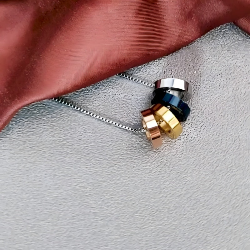 Custom Beaded Name Necklace for Men - Stainless Steel Minimalist Jewelry with Engraving