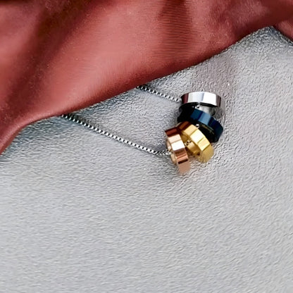 Custom Beaded Name Necklace for Men - Stainless Steel Minimalist Jewelry with Engraving