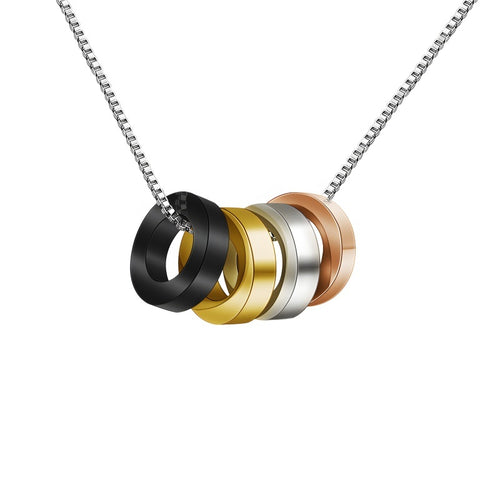 Custom Beaded Name Necklace for Men - Stainless Steel Minimalist Jewelry with Engraving