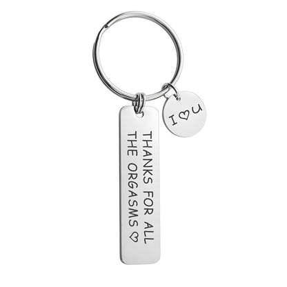 Personalized Stainless Steel Keychain for Him - Custom Engraved Romantic Gift with Coordinates &amp; Dates
