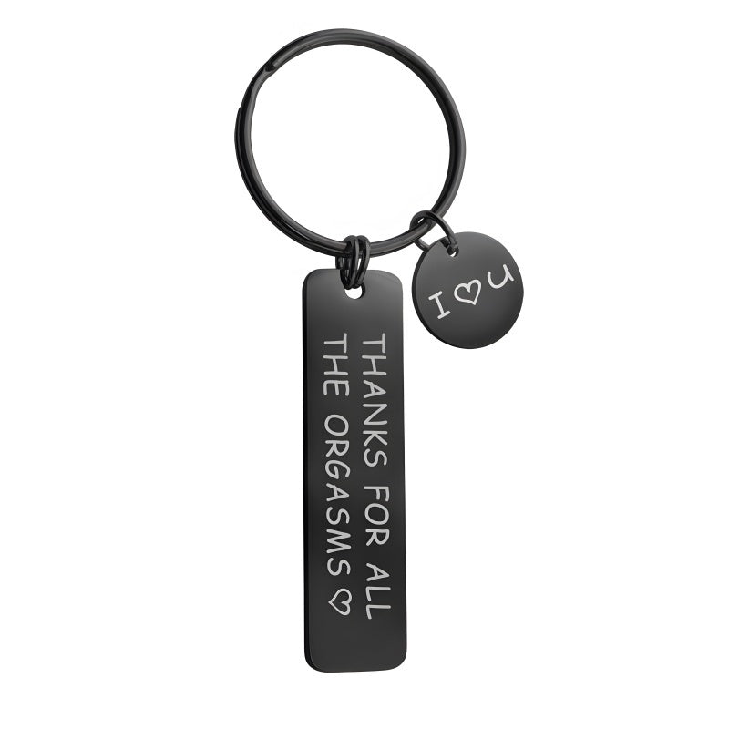 Personalized Stainless Steel Keychain for Him - Custom Engraved Romantic Gift with Coordinates &amp; Dates