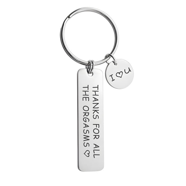 Personalized Stainless Steel Keychain for Him - Custom Engraved Romantic Gift with Coordinates &amp; Dates
