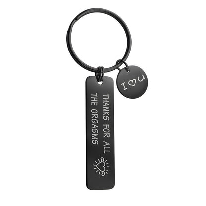 Personalized Stainless Steel Keychain for Him - Custom Engraved Romantic Gift with Coordinates &amp; Dates