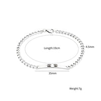 Steel color Cuban chain-women's glossy