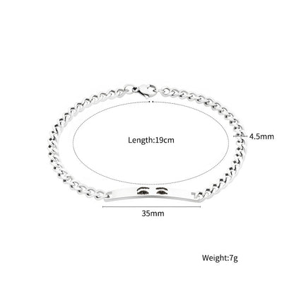 Custom Photo Engraved Couple Bracelet - Unisex Stainless Steel Bracelet - Anniversary & Couple Gift