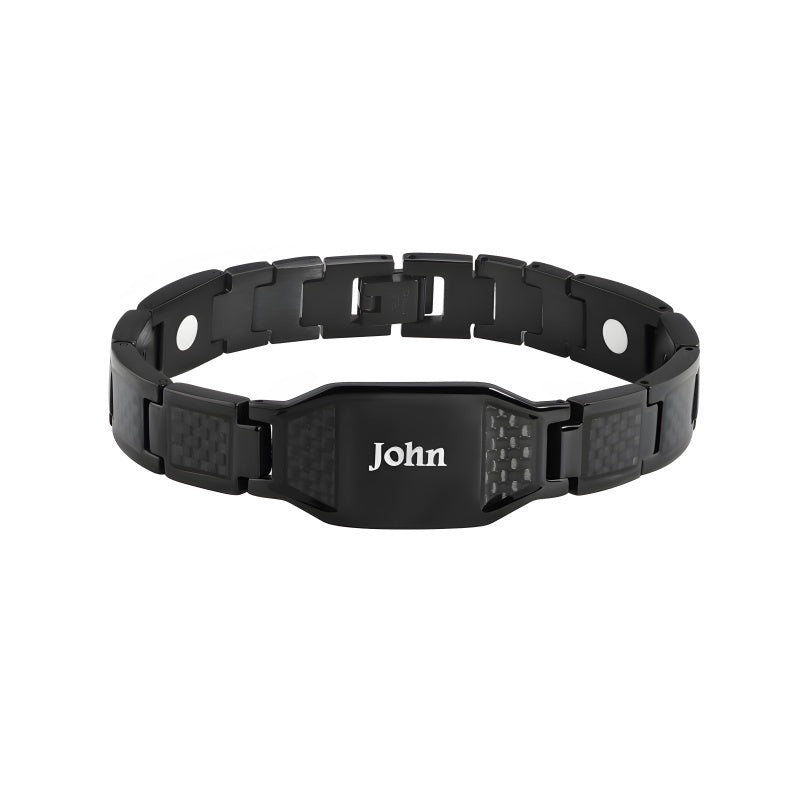 Permanent Custom Photo Bracelet - Laser Engraved Stainless Steel Couple's Keepsake