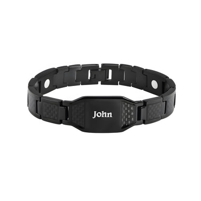 Permanent Custom Photo Bracelet - Laser Engraved Stainless Steel Couple's Keepsake