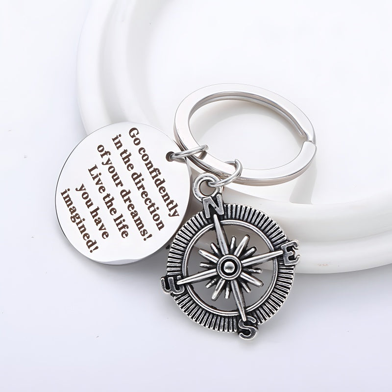 Customized Couple Keychains - Personalized Keychain Pendants, Romantic Travel Gifts