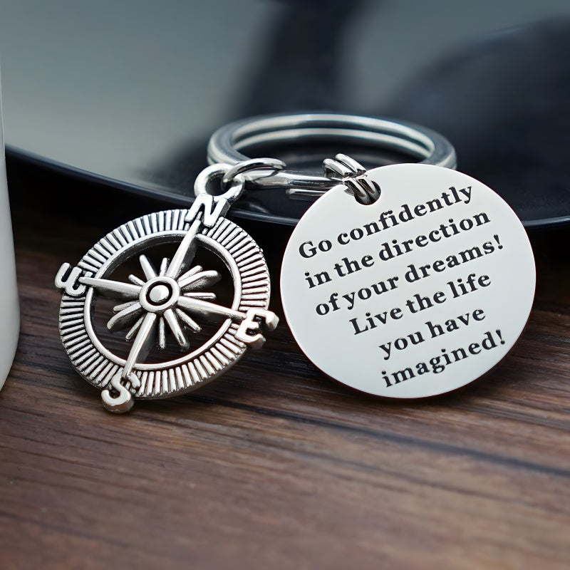 Customized Couple Keychains - Personalized Keychain Pendants, Romantic Travel Gifts