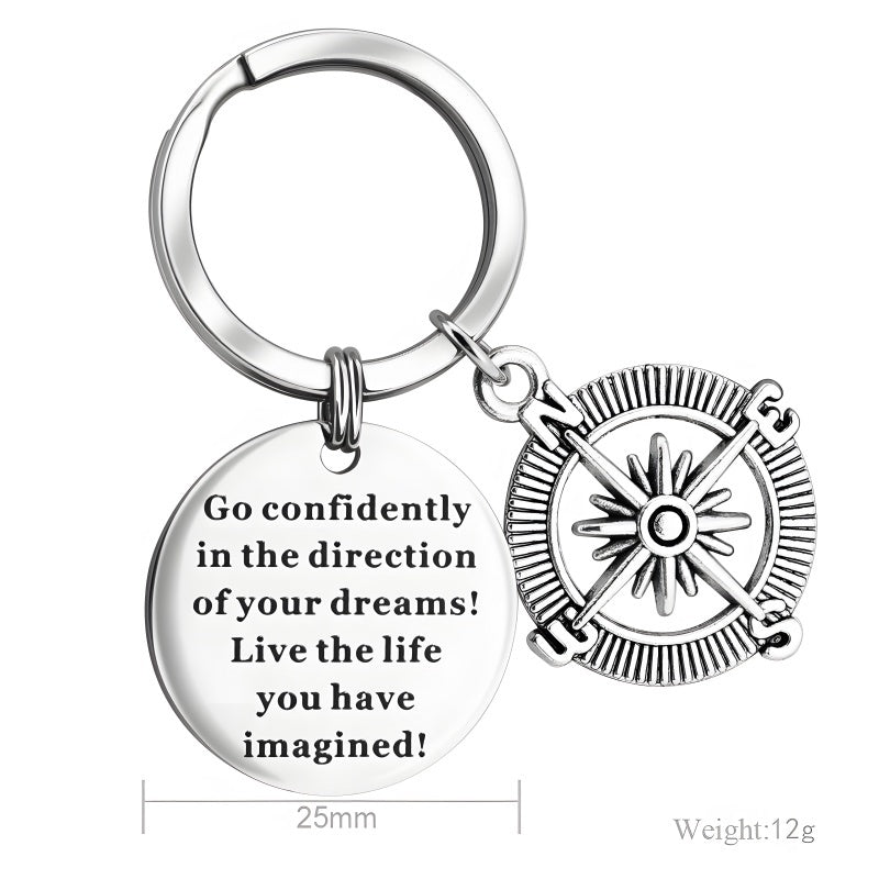 Customized Couple Keychains - Personalized Keychain Pendants, Romantic Travel Gifts