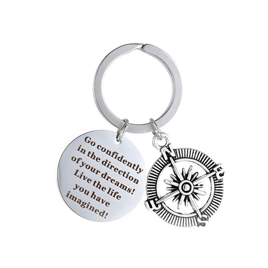 Customized Couple Keychains - Personalized Keychain Pendants, Romantic Travel Gifts