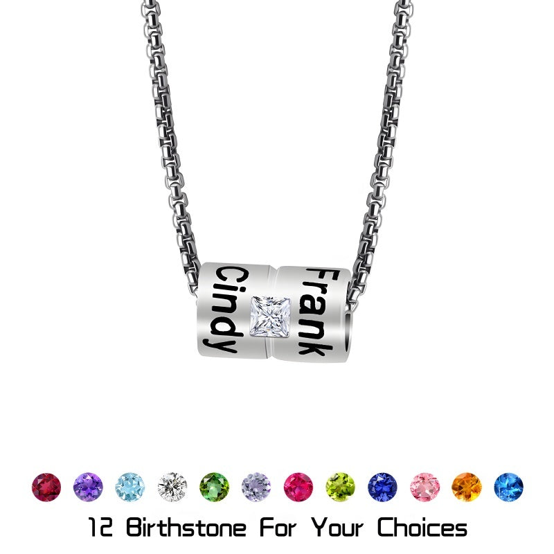 Diamond Heart Necklace - Engravable Valentine's Day Gift for Women