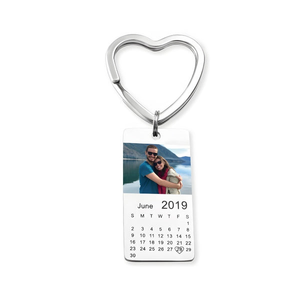 Keychain Set - Personalized Couple Gifts, Customizable with Engraved Photos, Romantic Tokens of Promise