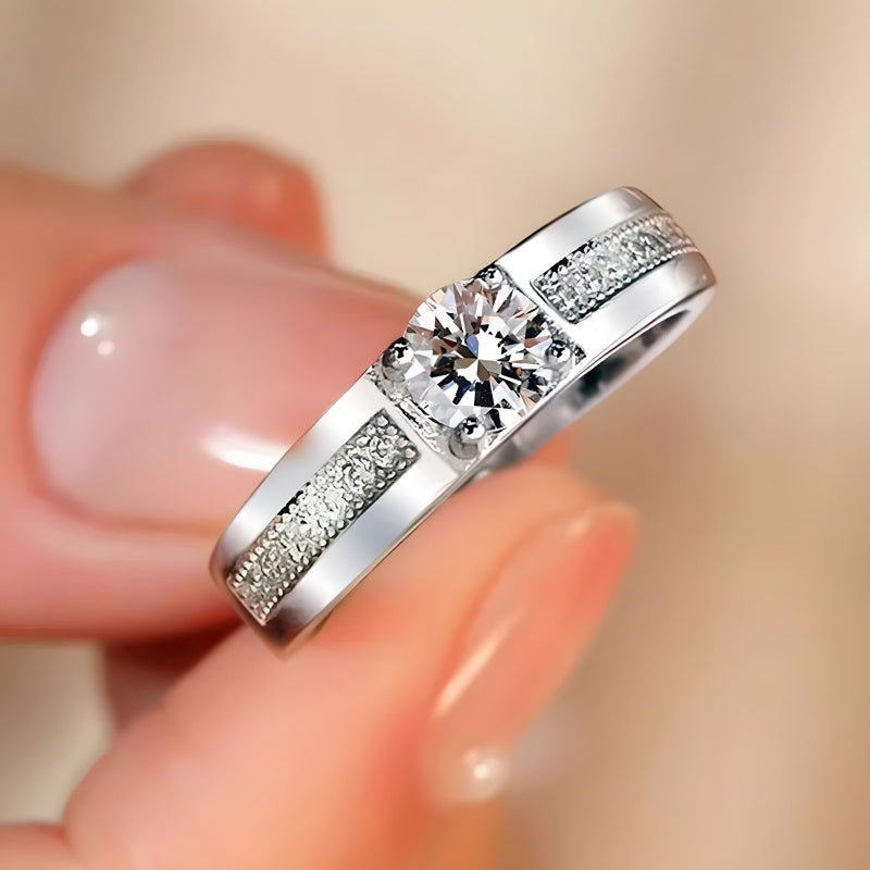 Heirloom Heart Couple Rings - 925 Sterling Silver (Hand-Distressed Finish, Zirconia Accent Vintage Jewelry)