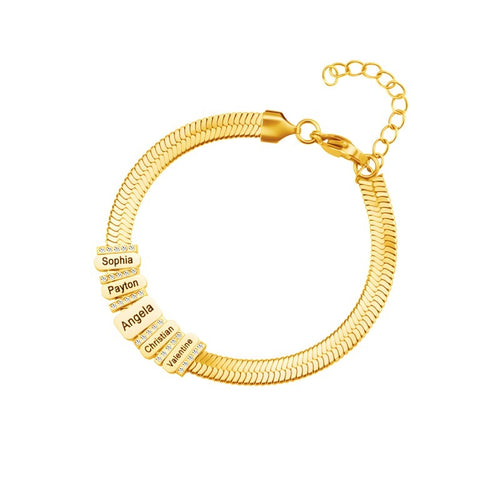 Luxury Flat Snake Bracelet - Sterling Silver Plated with CZ Stones A Timeless Symbol of Eternal Love