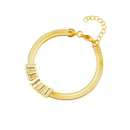 Luxury Flat Snake Bracelet - Sterling Silver Plated with CZ Stones A Timeless Symbol of Eternal Love