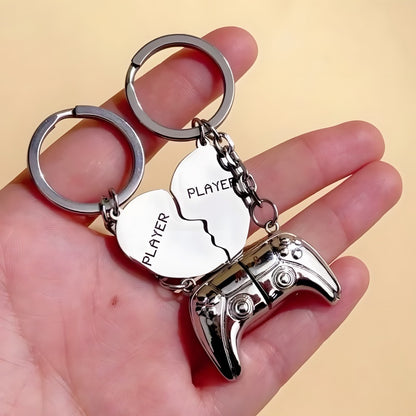 Where Love Clicks: The Magnetic Heart Keychain for Gamer Couples