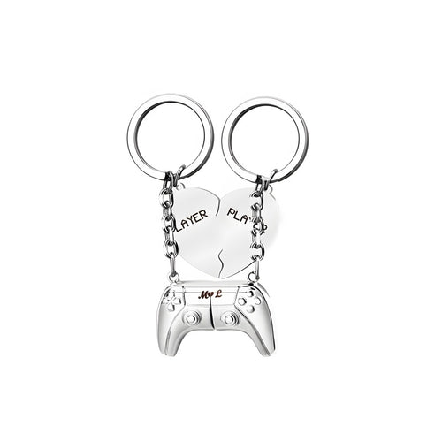 Where Love Clicks: The Magnetic Heart Keychain for Gamer Couples