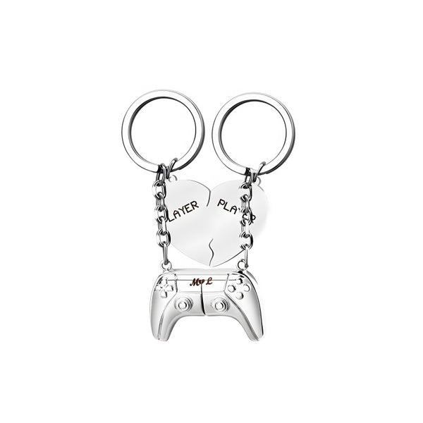 Where Love Clicks: The Magnetic Heart Keychain for Gamer Couples