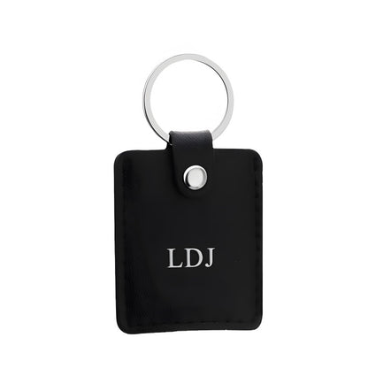 Leather photo frame keychain - customizable DIY printed couple photos