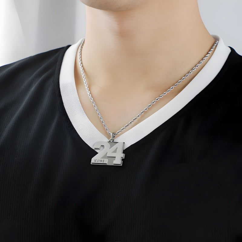 Custom Number Necklace - Personalized Titanium Steel Pendant Unisex Jewelry Gift