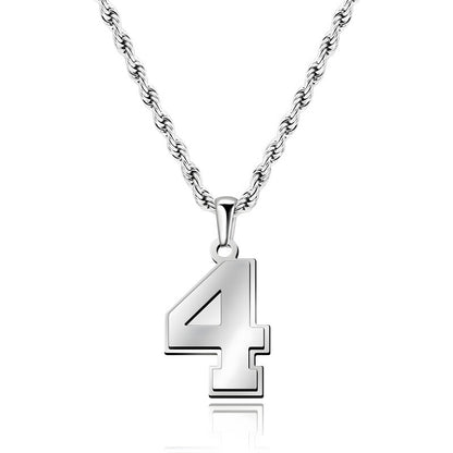 Custom Number Necklace - Personalized Titanium Steel Pendant Unisex Jewelry Gift