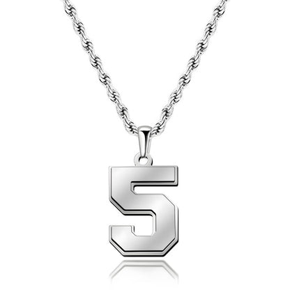 Custom Number Necklace - Personalized Titanium Steel Pendant Unisex Jewelry Gift
