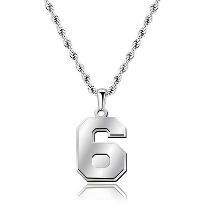 Custom Number Necklace - Personalized Titanium Steel Pendant Unisex Jewelry Gift