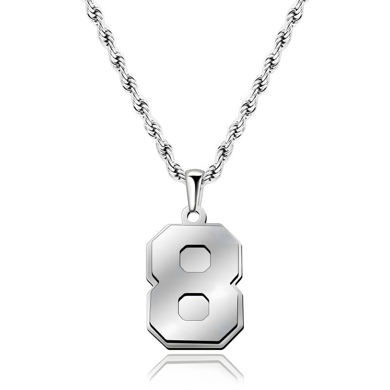 Custom Number Necklace - Personalized Titanium Steel Pendant Unisex Jewelry Gift