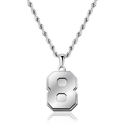 Custom Number Necklace - Personalized Titanium Steel Pendant Unisex Jewelry Gift