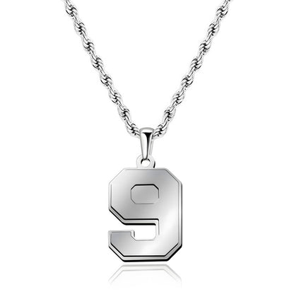 Custom Number Necklace - Personalized Titanium Steel Pendant Unisex Jewelry Gift
