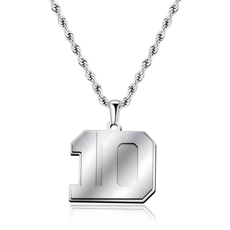 Custom Number Necklace - Personalized Titanium Steel Pendant Unisex Jewelry Gift