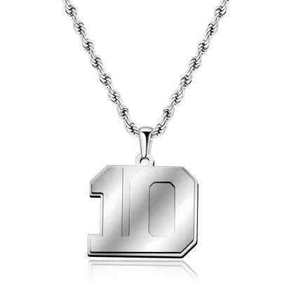 Custom Number Necklace - Personalized Titanium Steel Pendant Unisex Jewelry Gift