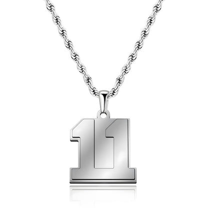Custom Number Necklace - Personalized Titanium Steel Pendant Unisex Jewelry Gift