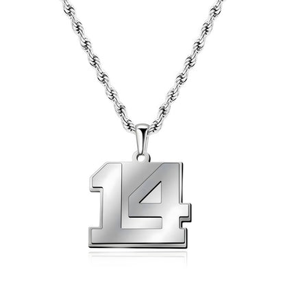 Custom Number Necklace - Personalized Titanium Steel Pendant Unisex Jewelry Gift