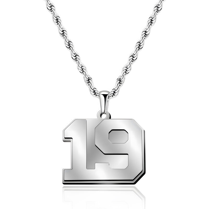 Custom Number Necklace - Personalized Titanium Steel Pendant Unisex Jewelry Gift