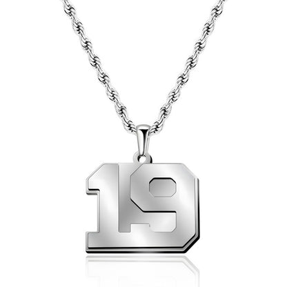 Custom Number Necklace - Personalized Titanium Steel Pendant Unisex Jewelry Gift