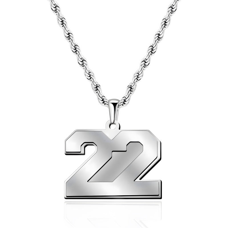 Custom Number Necklace - Personalized Titanium Steel Pendant Unisex Jewelry Gift