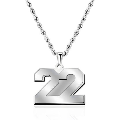 Custom Number Necklace - Personalized Titanium Steel Pendant Unisex Jewelry Gift