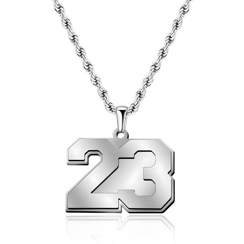 Custom Number Necklace - Personalized Titanium Steel Pendant Unisex Jewelry Gift