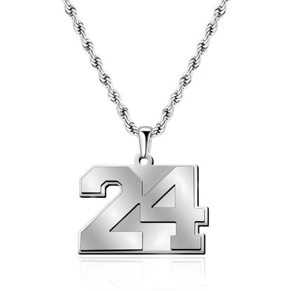 Custom Number Necklace - Personalized Titanium Steel Pendant Unisex Jewelry Gift