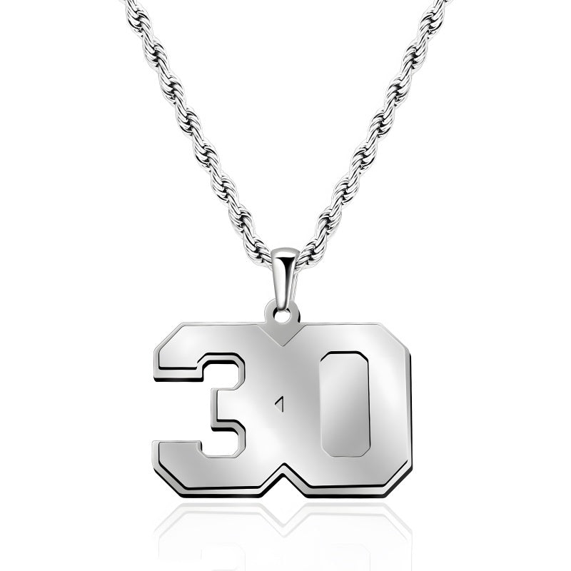 Custom Number Necklace - Personalized Titanium Steel Pendant Unisex Jewelry Gift