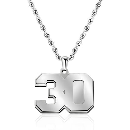 Custom Number Necklace - Personalized Titanium Steel Pendant Unisex Jewelry Gift