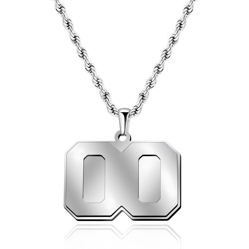 Custom Number Necklace - Personalized Titanium Steel Pendant Unisex Jewelry Gift
