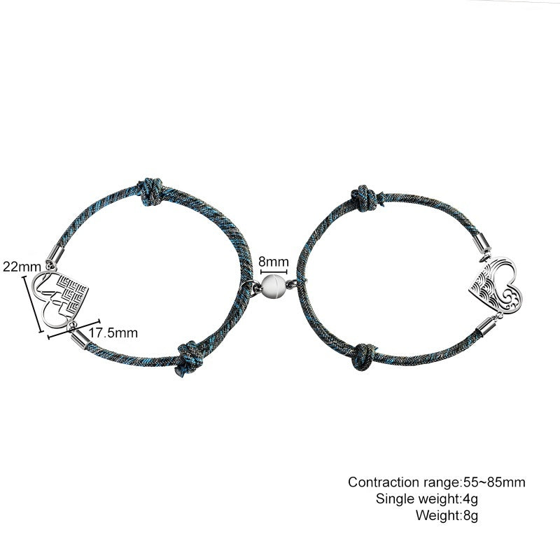 Romantic Couple Bracelet Set (Customizable Anniversary Gift for Her/Him)
