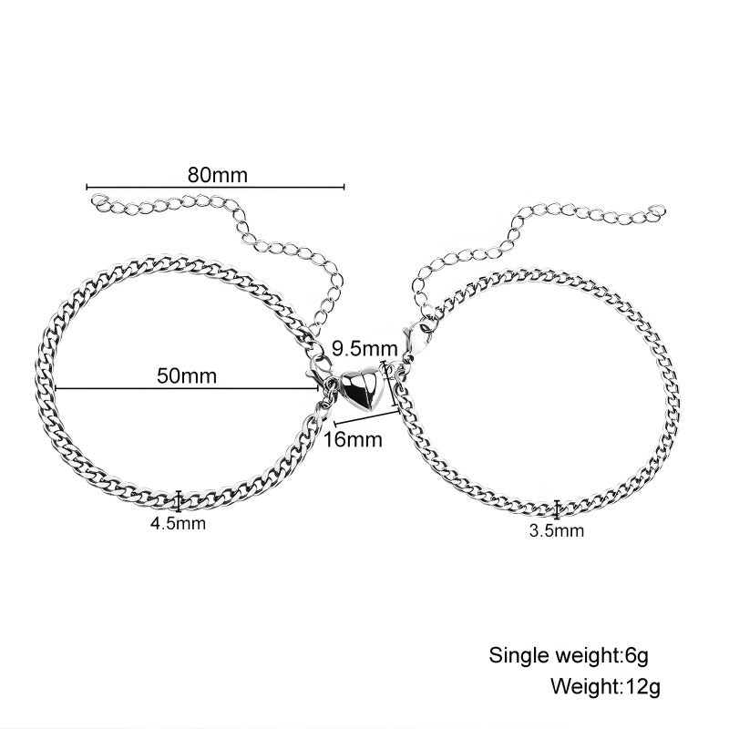 Romantic Couple Bracelet Set (Customizable Anniversary Gift for Her/Him)