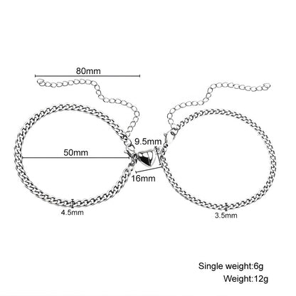 Romantic Couple Bracelet Set (Customizable Anniversary Gift for Her/Him)