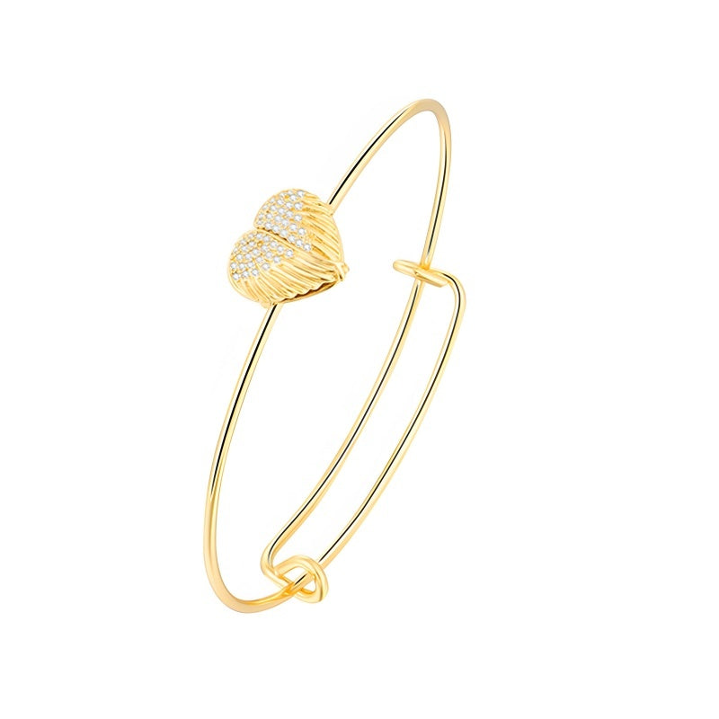 Heart-Shaped Photo Pendant Jewelry Set - Diamond-Cut Pendant with Engravable Bracelet