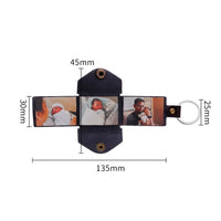 Brown color + 3 color photos + printed text